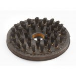 English quality leather bit guard with brush burrs