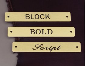 1/2" Nameplate Fonts