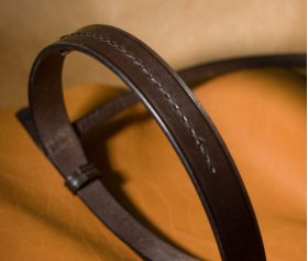 Front view of noseband with bead sewn in