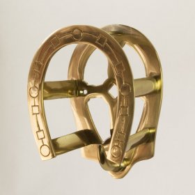 Brass Horseshoe Bridle Rack